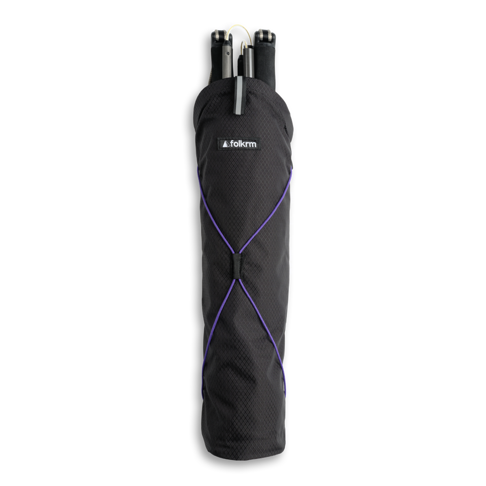 Universal Pole Quiver holding folded Folkrm trail running poles